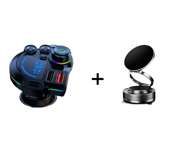 FM Transmitter Bluetooth 5.3 Dual USB Fast Charge