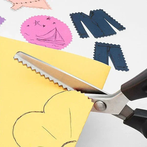 Fabric Scissors Non-Slip Zigzag Carbon Steel