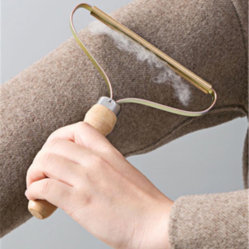 Fabric Shaver Wooden Handle & Copper Blade Battery-Free