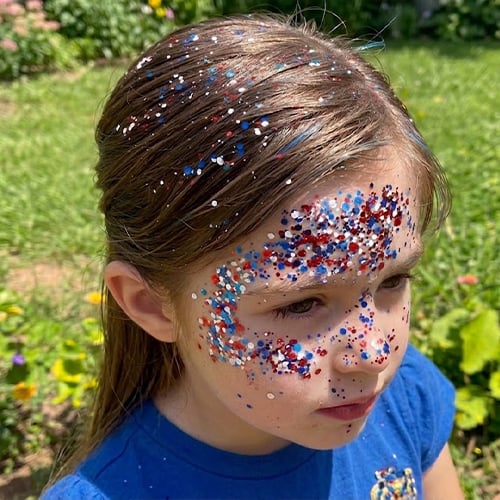 Face & Body Glitter Stick Tri-Color Sweat-Resistant Non-Toxic