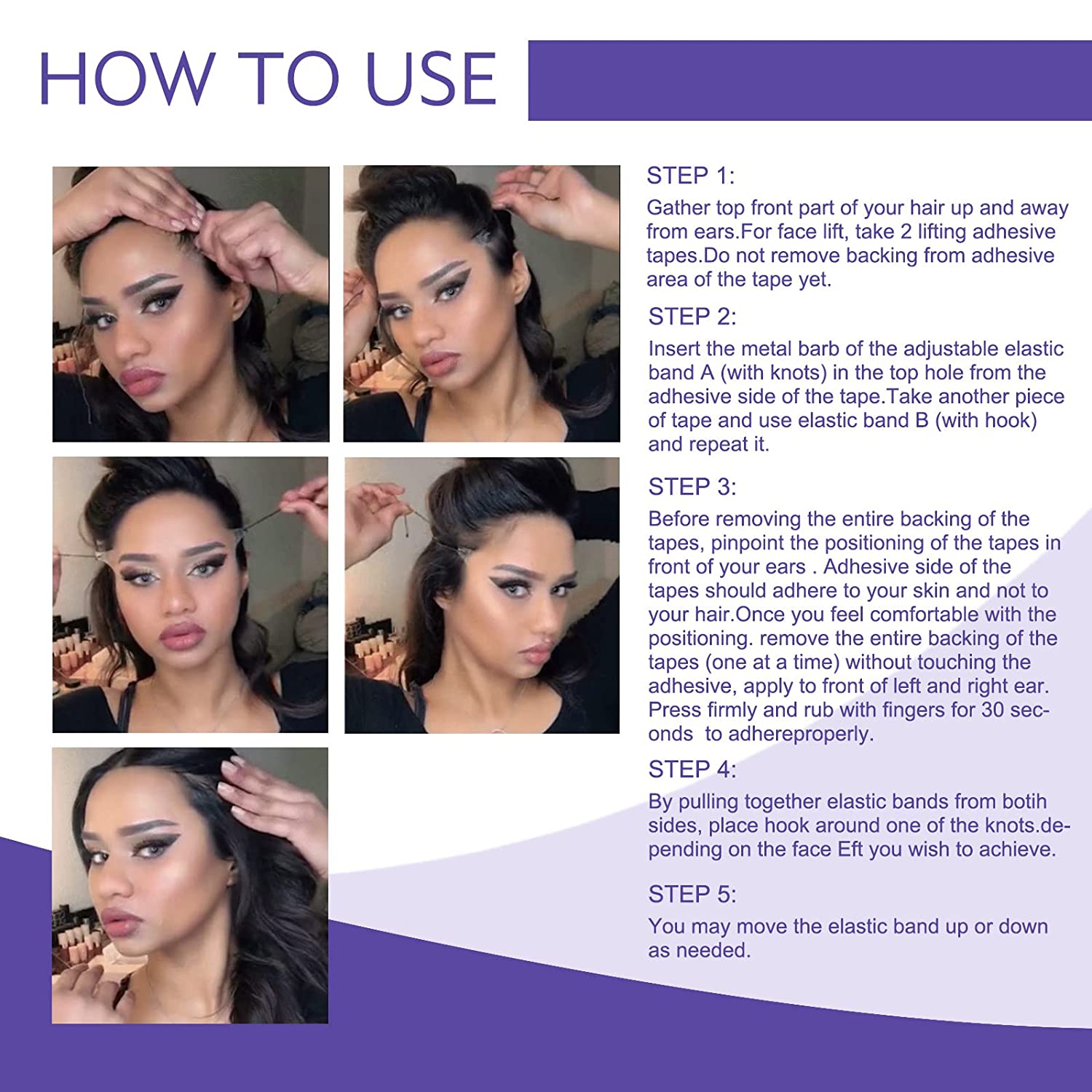 Face Lifting Tape Ultra-Thin Invisible Breathable & Waterproof