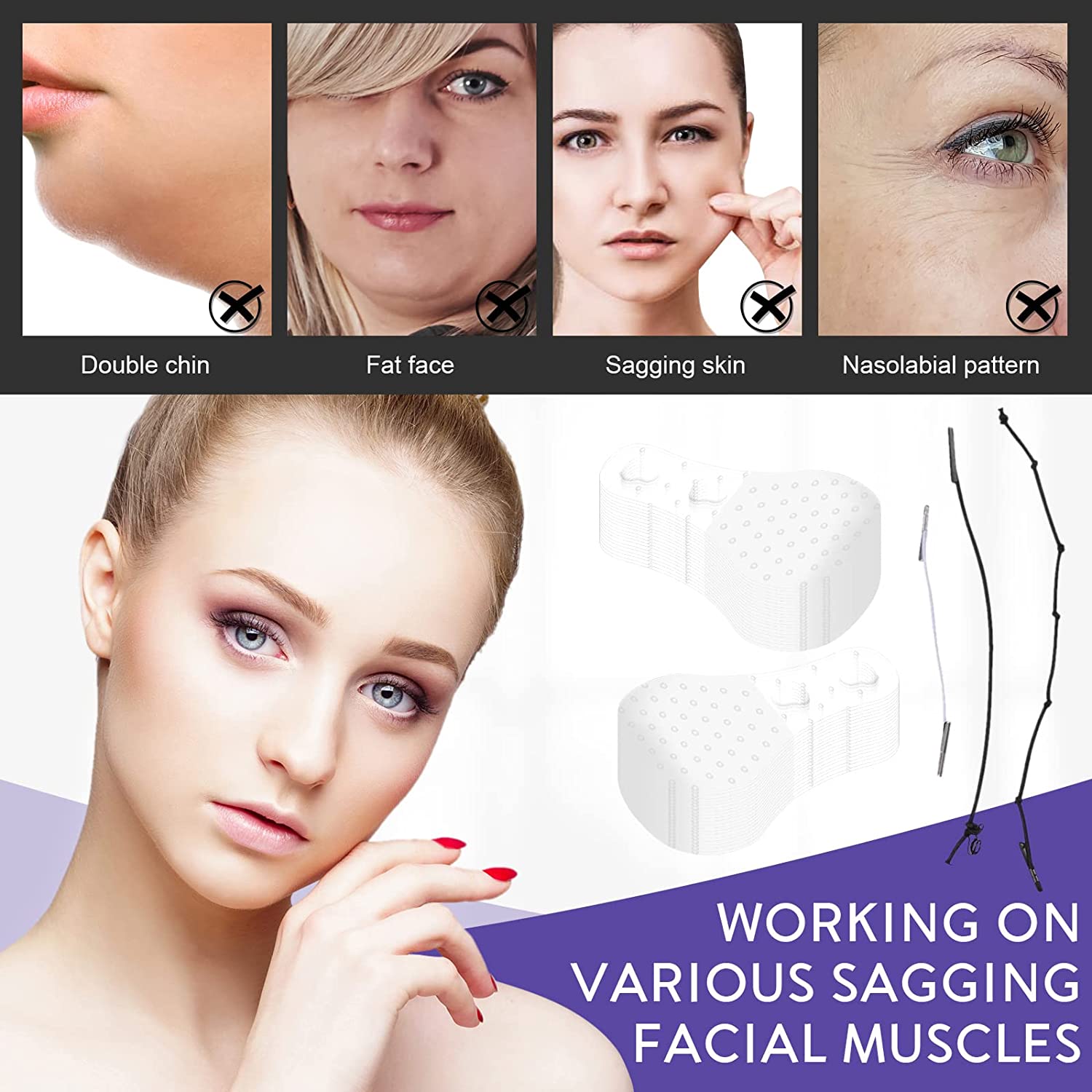 Face Lifting Tape Ultra-Thin Invisible Breathable & Waterproof