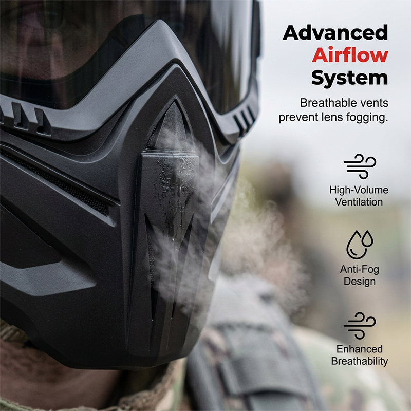 Face Shield Ventilated Polycarbonate Detachable Glasses