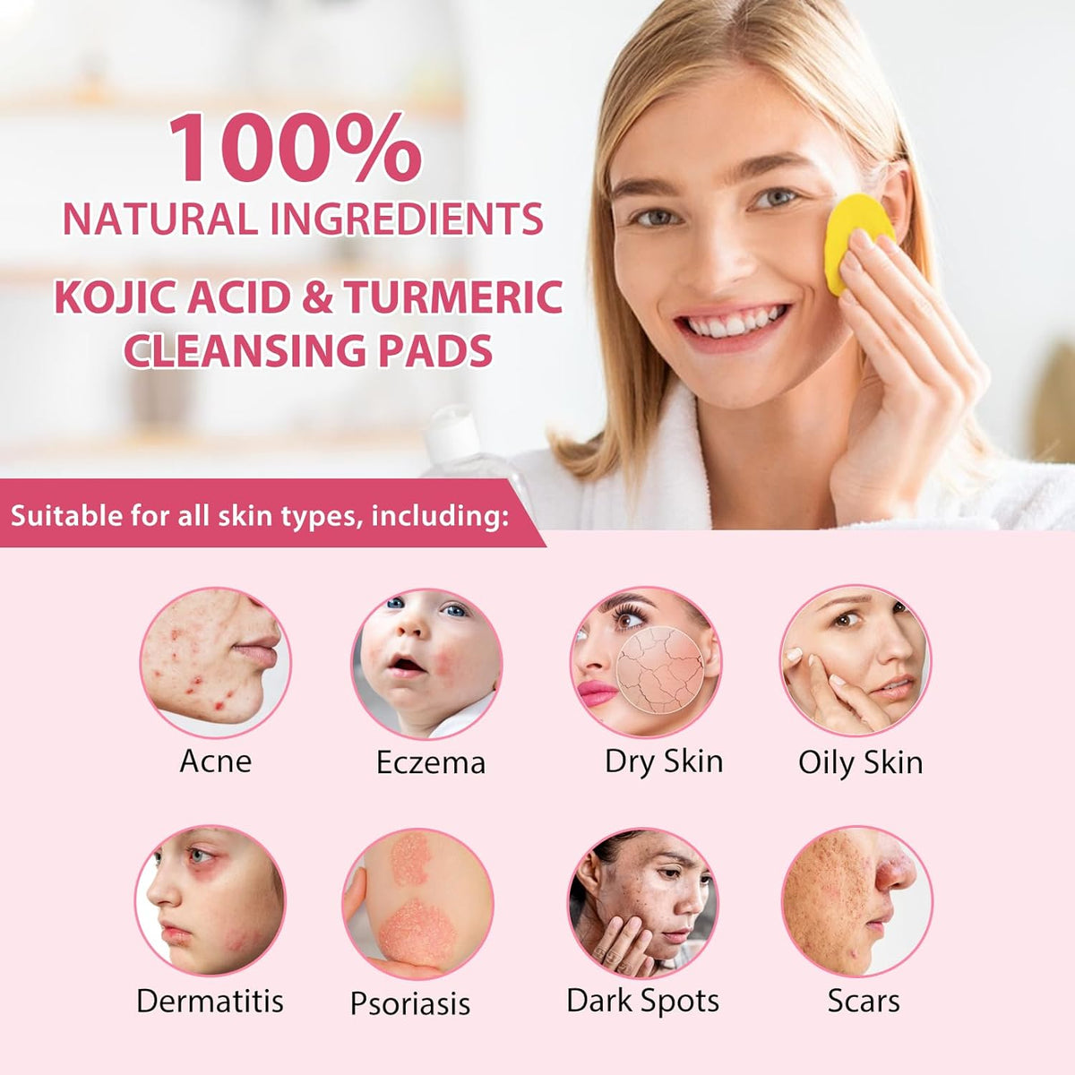 Facial Brightening Pads Turmeric & Kojic Acid