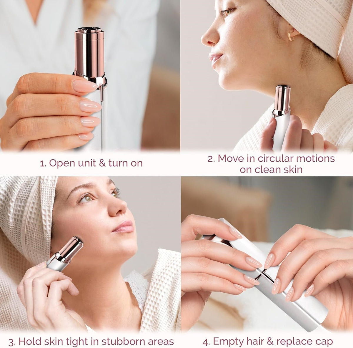 Facial Hair Remover Painless Precision Stainless Steel Blade