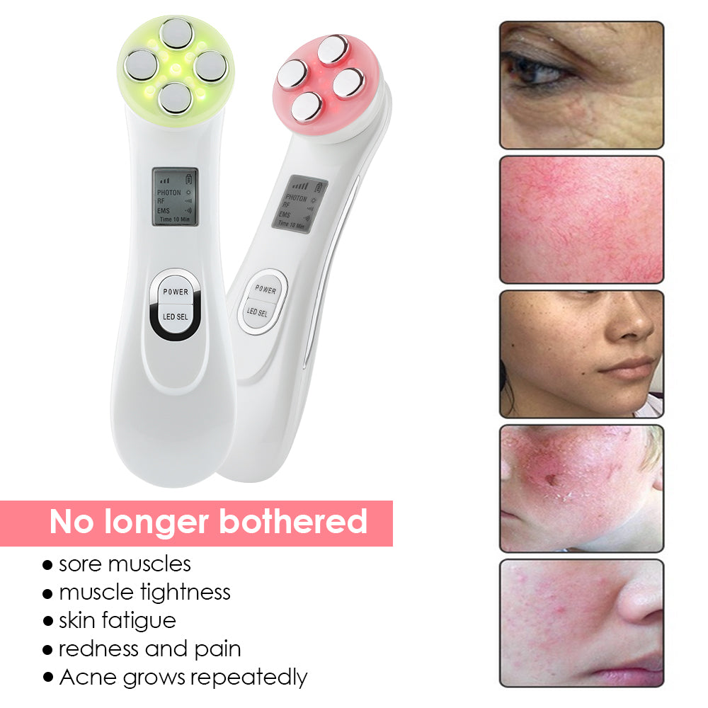 Facial Massager RF & LED Therapy USB Rechargeable