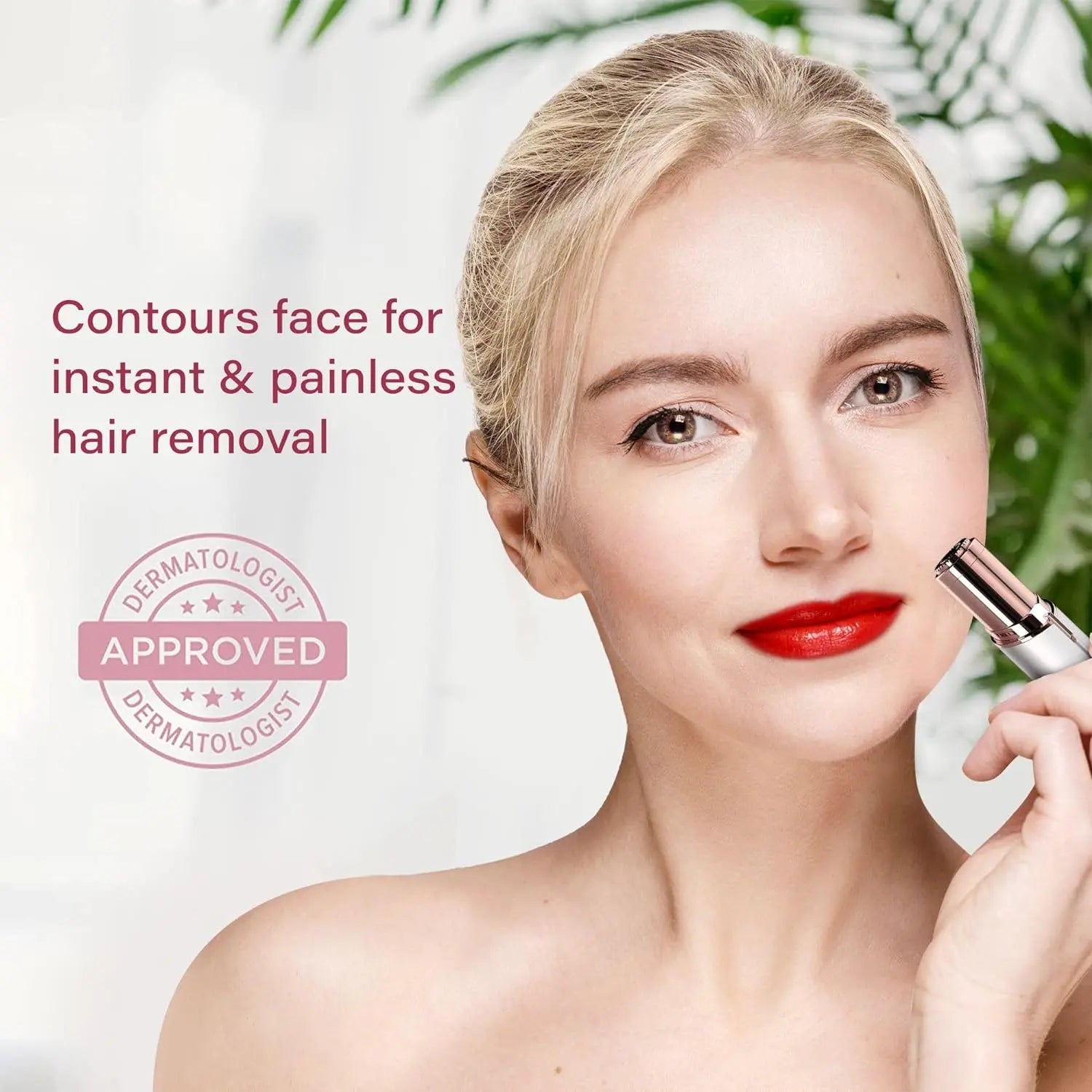 Facial Trimmer Lipstick-Size Stainless Steel Blade