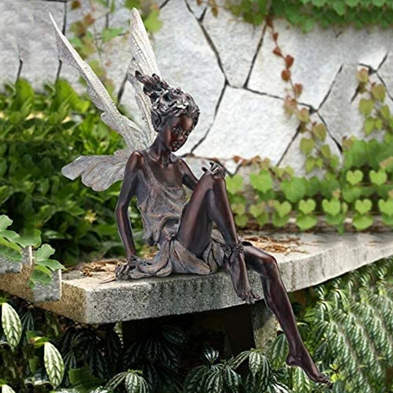 Fairy Garden Statue Weatherproof Resin & High-Relief Detail