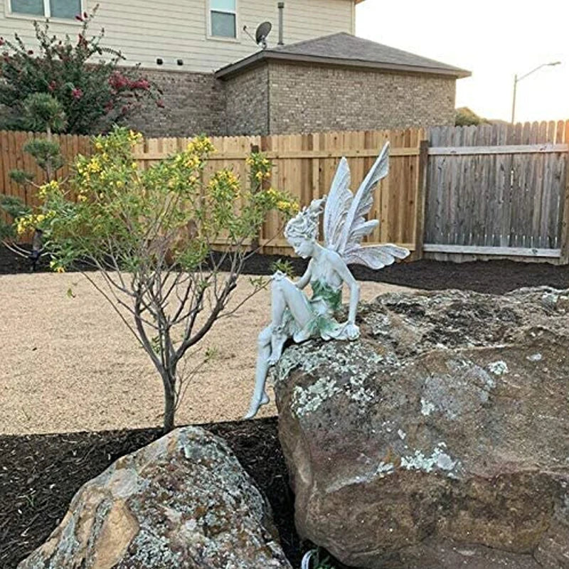 Fairy Garden Statue Weatherproof Resin & High-Relief Detail