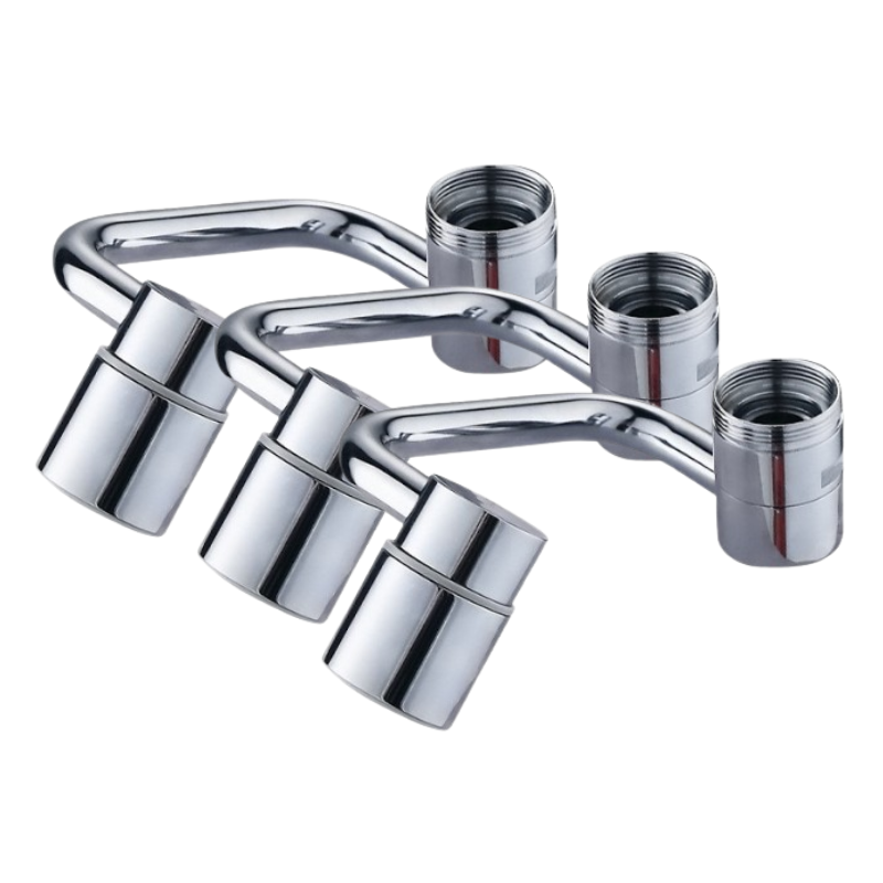 Faucet Adapter 1080° Swivel Polished Chrome Tool-Free