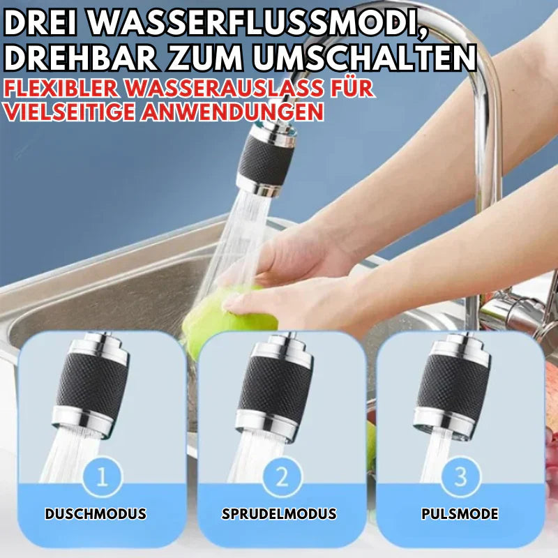 Faucet Aerator 360 Degree Swivel Splash-Proof Three Spray Modes