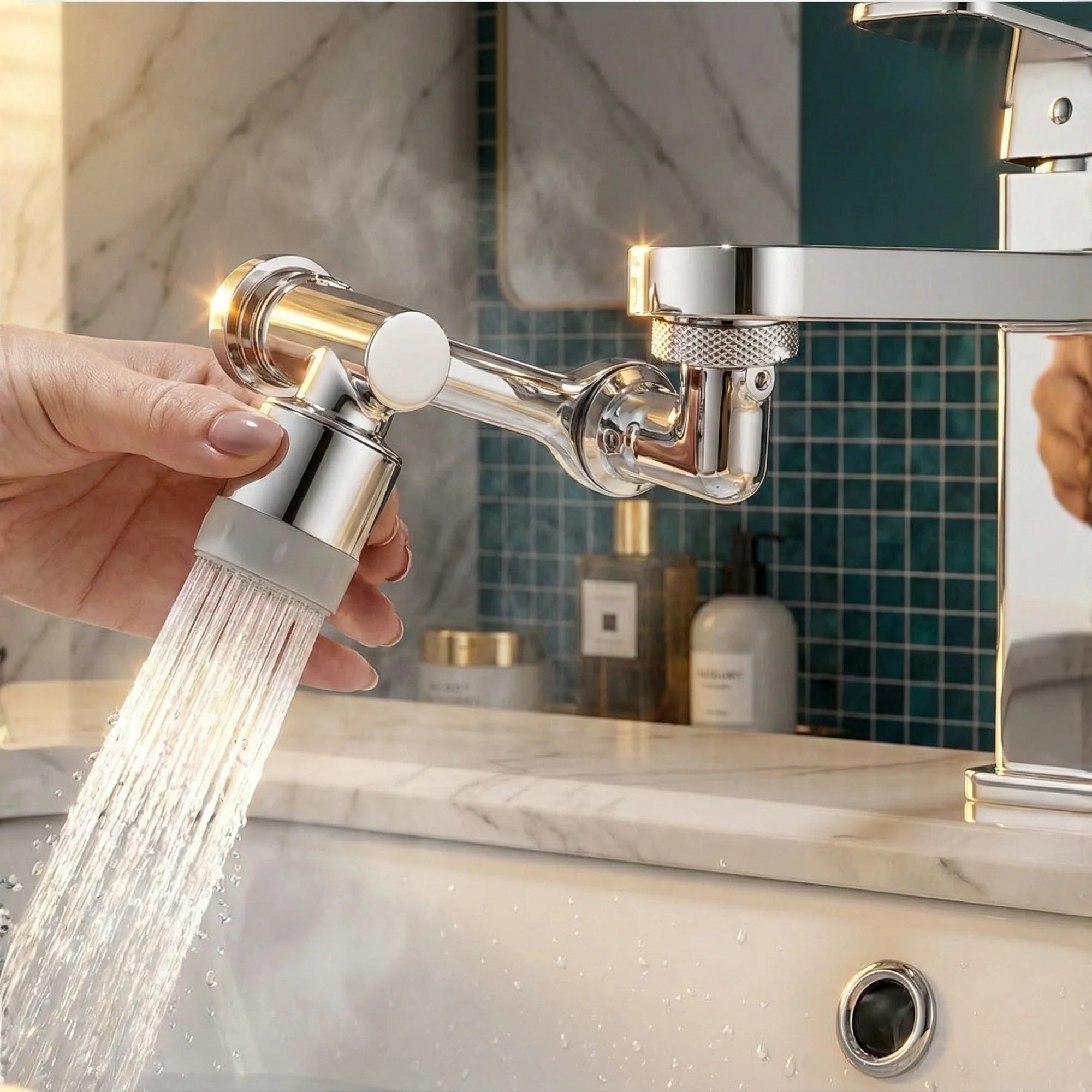 Faucet Attachment 1080 Degree Swivel Spray & Shower Modes