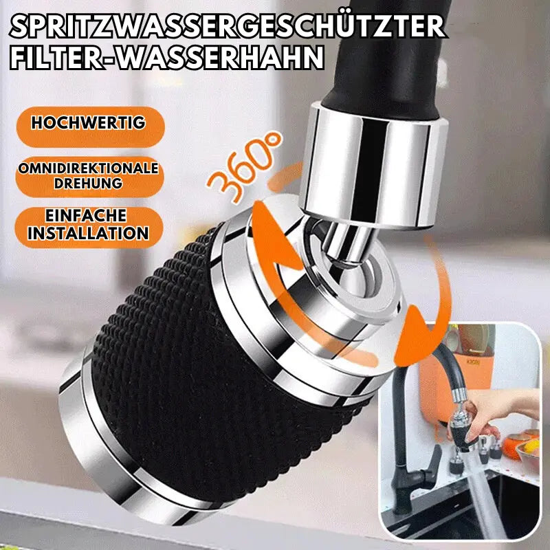 Faucet Attachment 360° Rotating Splash-Proof Snap-On