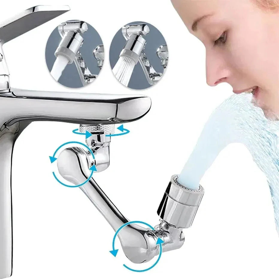 Faucet Extender Stainless Steel 1080° Rotation Spray & Jet