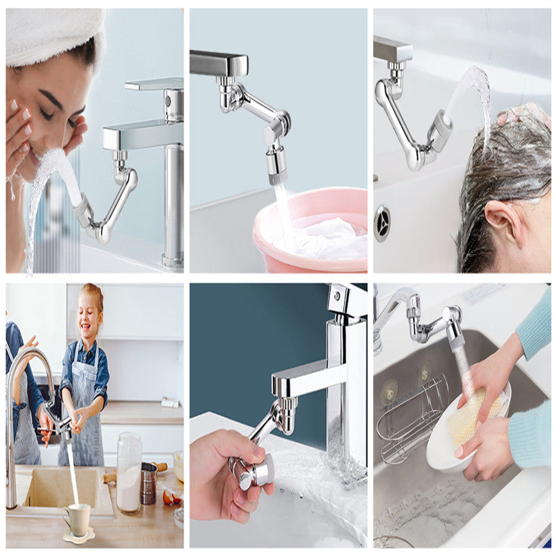 Faucet Extender Stainless Steel 1080° Rotation Spray & Jet