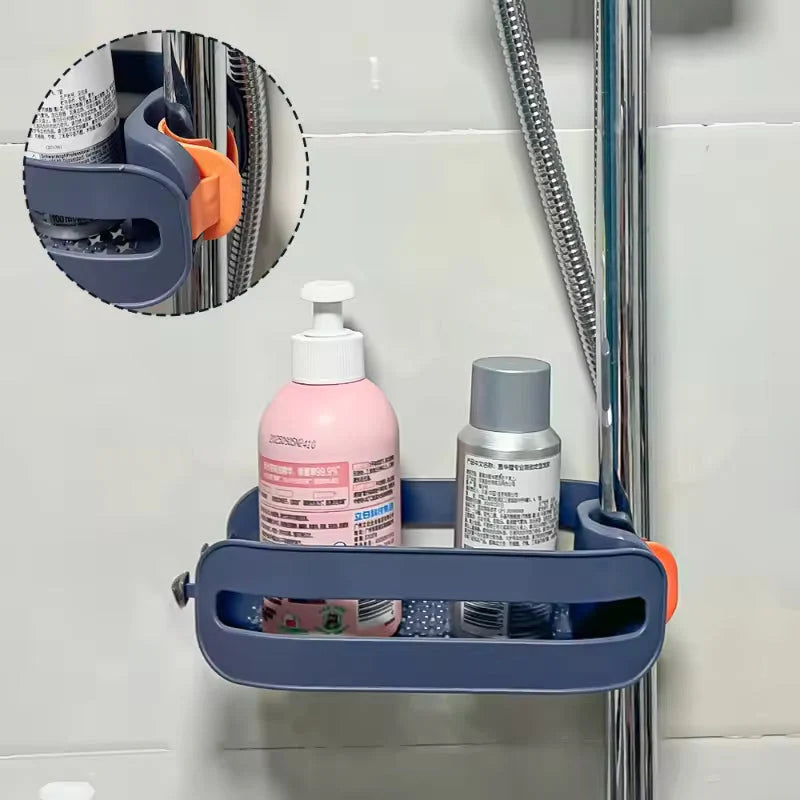 Faucet Organizer Tool-Free Clamp Elevated Drainage Tray