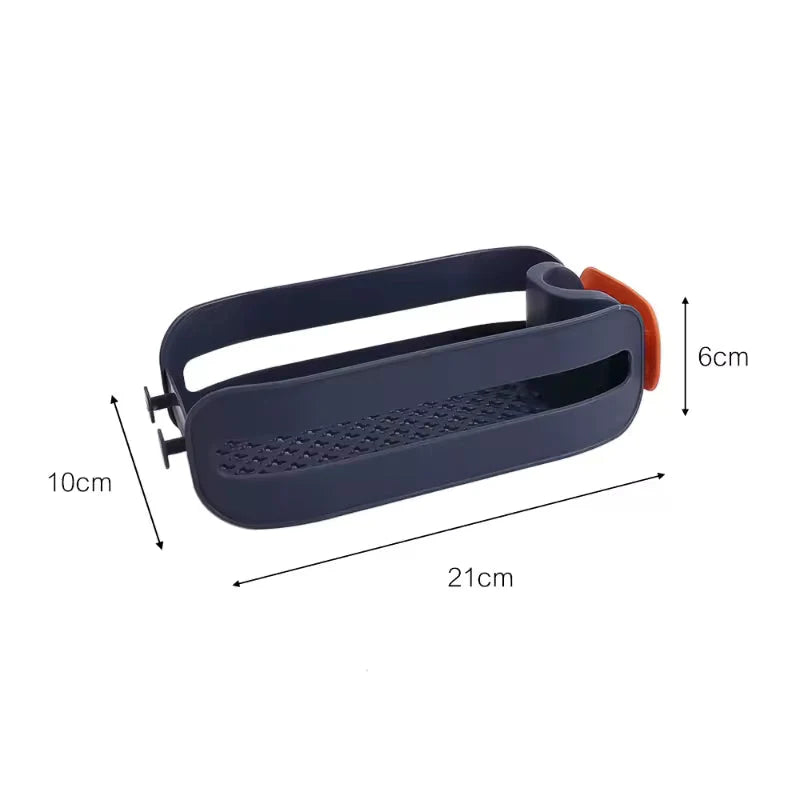 Faucet Organizer Tool-Free Clamp Elevated Drainage Tray