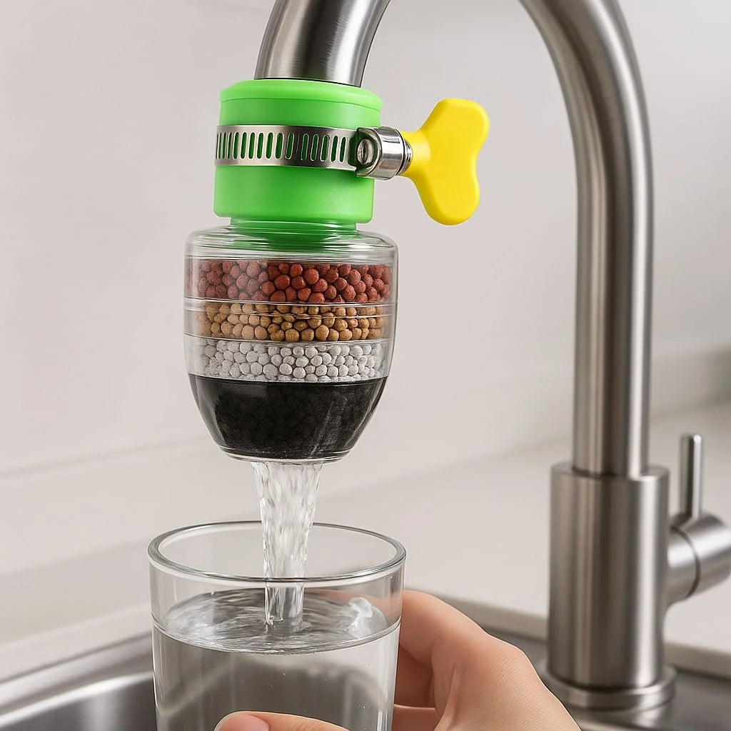 Faucet Water Filter 5-Layer Activated Carbon Set of 2