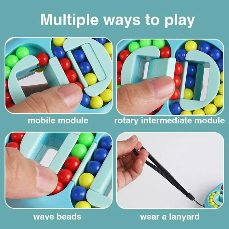 Fidget Puzzle Rotating & Dual-Sided Bead Tracks