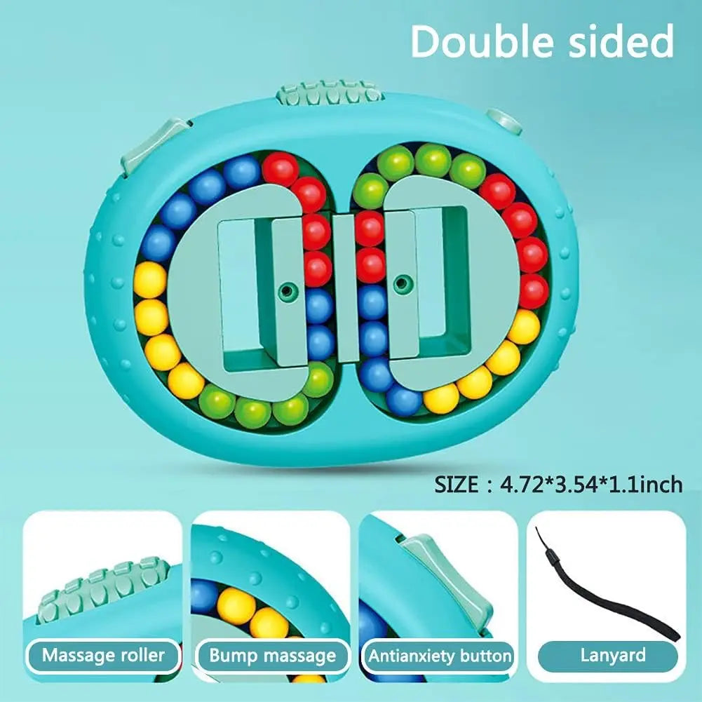 Fidget Puzzle Rotating & Dual-Sided Bead Tracks
