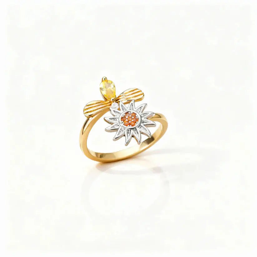 Fidget Ring Rotating Band Stainless Steel Adjustable