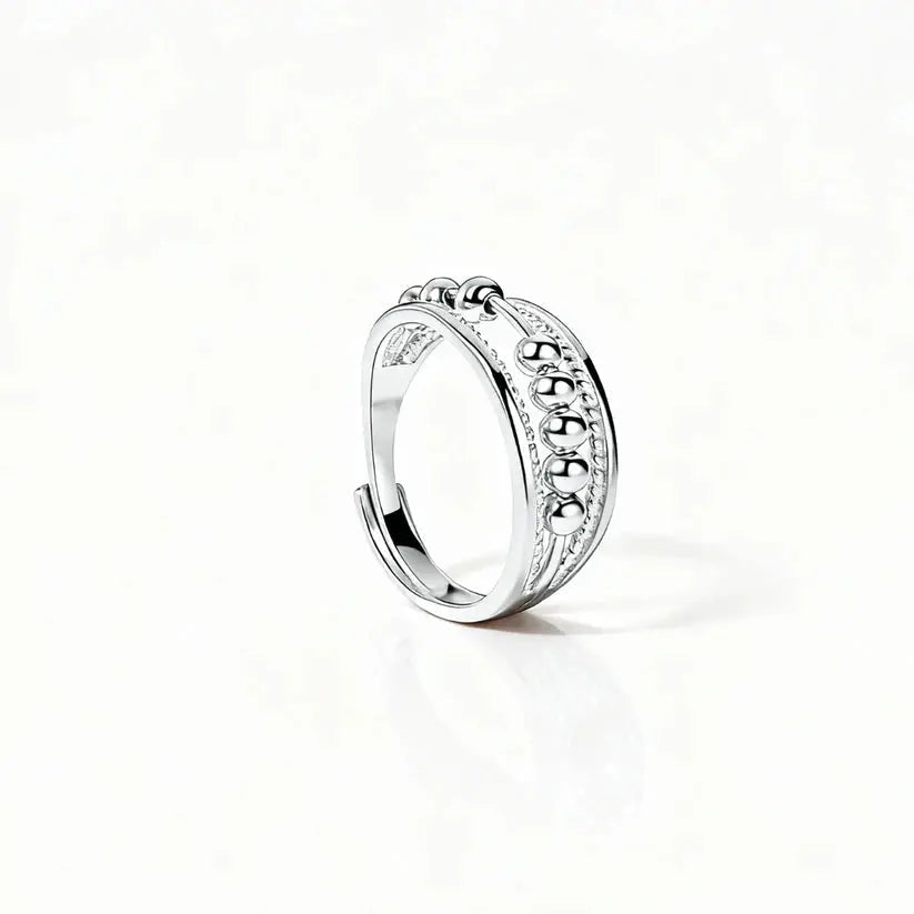 Fidget Ring Rotating Band Stainless Steel Adjustable
