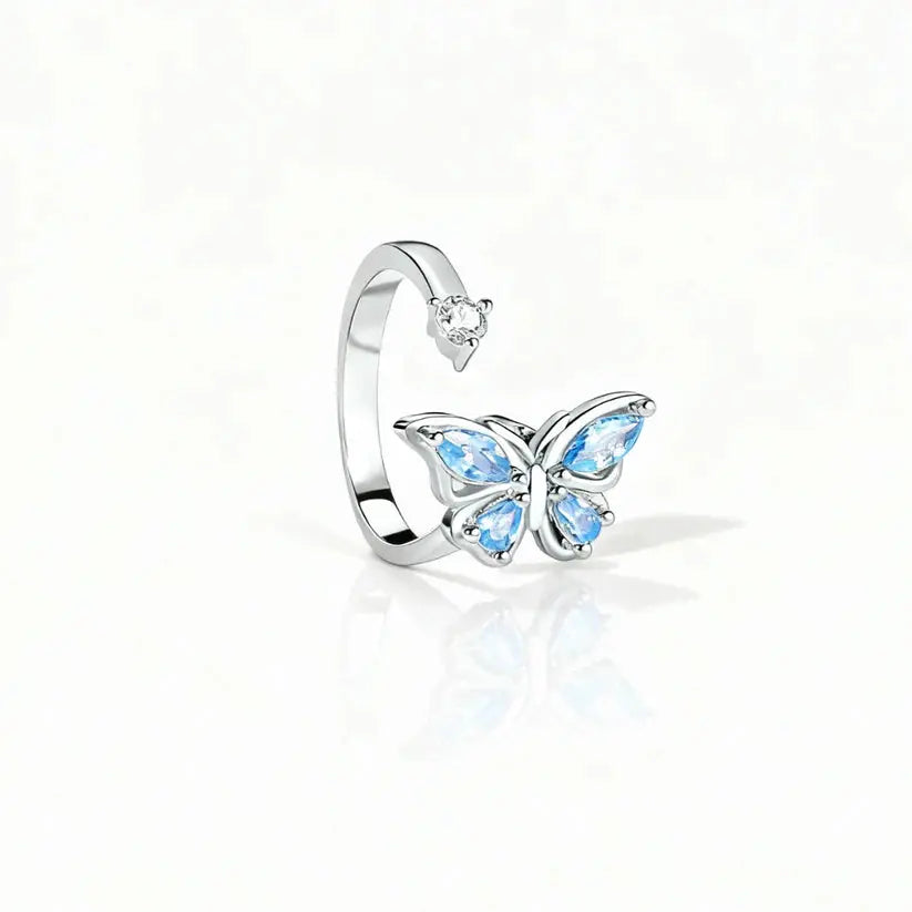 Fidget Ring Rotating Band Stainless Steel Adjustable