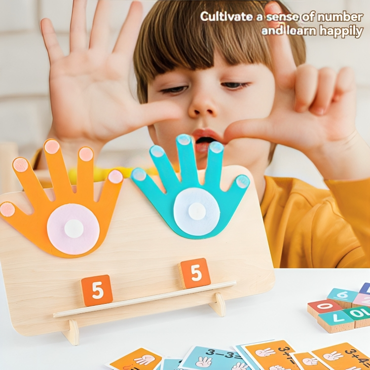 Finger Counting Board Montessori Foldable Wooden