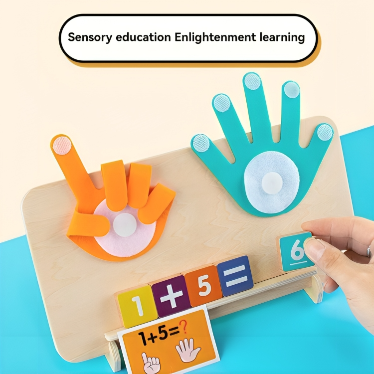 Finger Counting Board Montessori Foldable Wooden