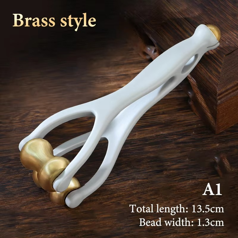 Finger Massager Brass Rollers Ergonomic Portable