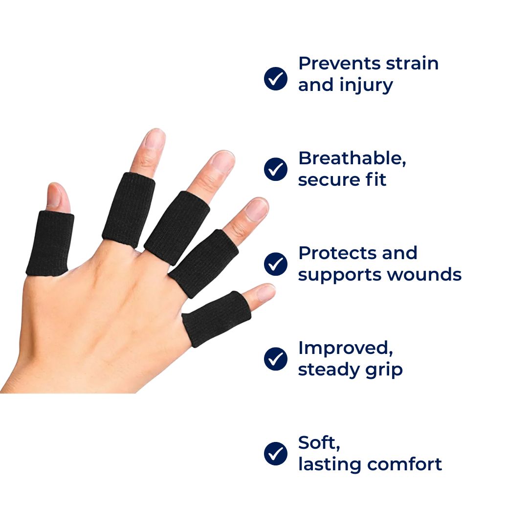 Finger Protection Sleeves Breathable Elastic Secure Bandage Hold