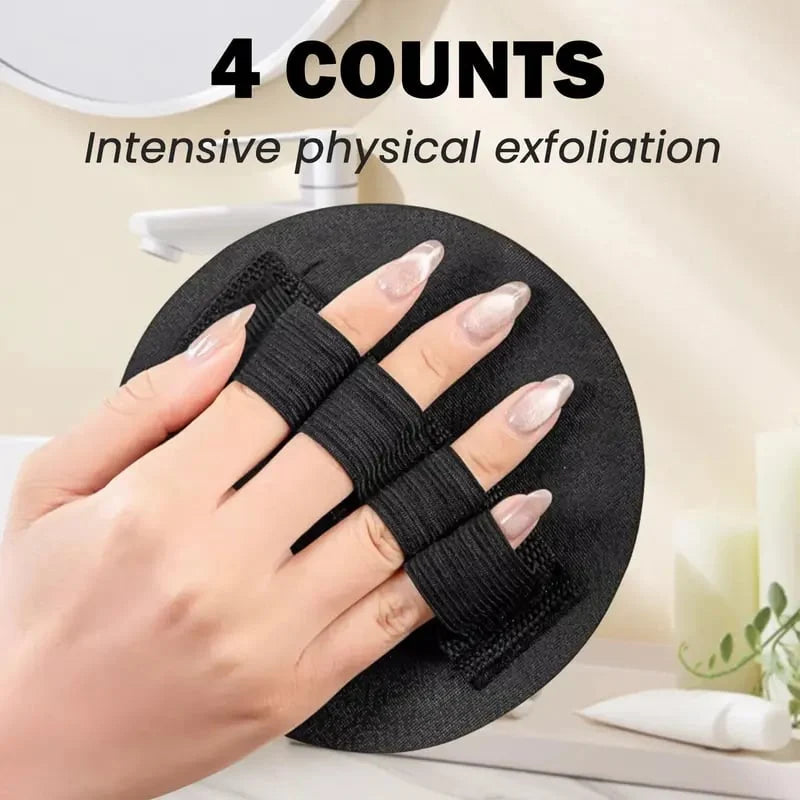 Finger Shower Sponges Soft Rubber Wearable Pack of 4