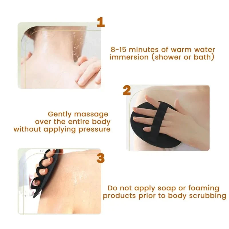 Finger Shower Sponges Soft Rubber Wearable Pack of 4