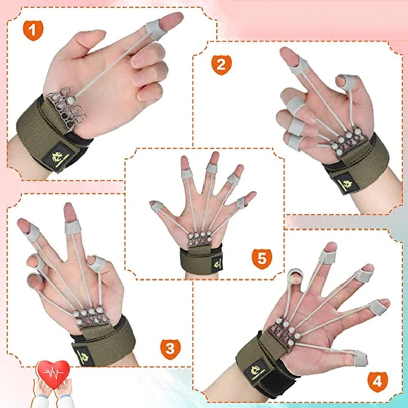 Finger Trainer Adjustable Resistance Silicone Wrist Strap