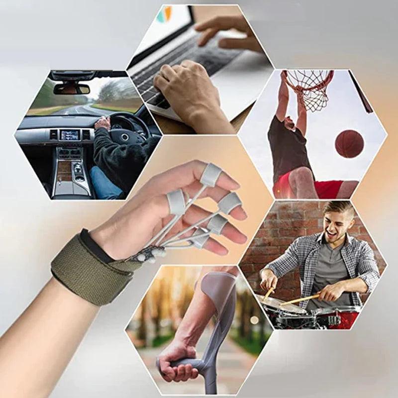 Finger Trainer Adjustable Resistance Silicone Wrist Strap