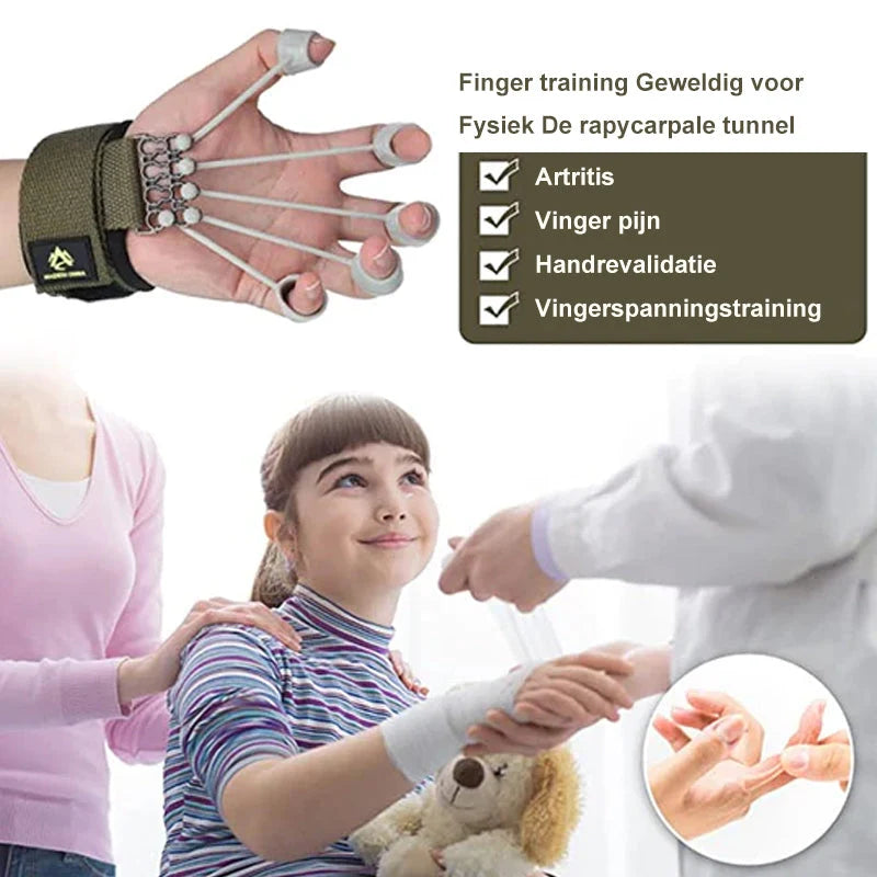 Finger Trainer Adjustable Resistance Silicone Wrist Strap