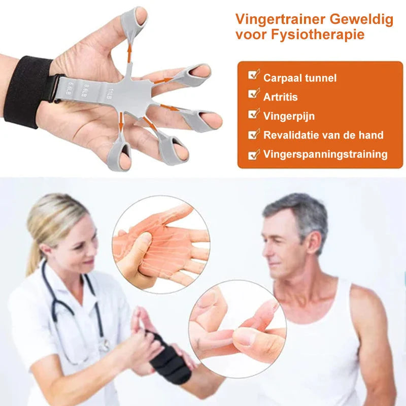 Finger Trainer Adjustable Resistance Silicone Wrist Strap