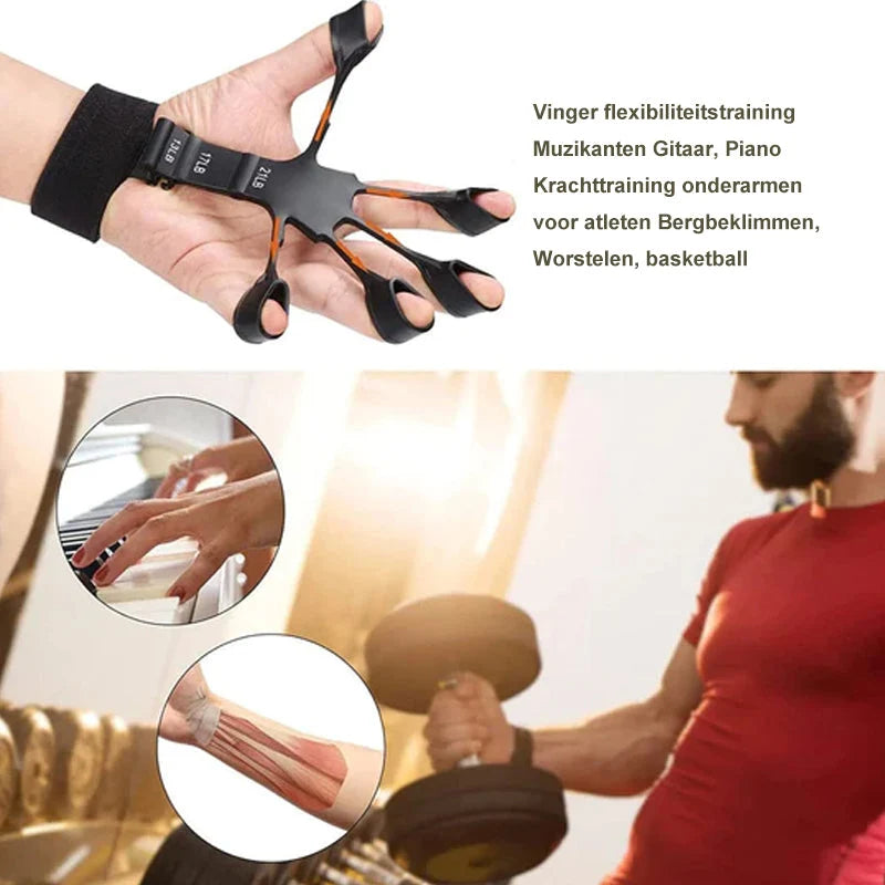 Finger Trainer Adjustable Resistance Silicone Wrist Strap