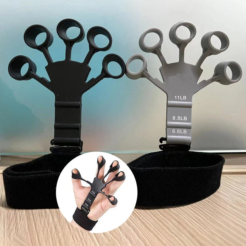 Finger Trainer Adjustable Resistance Silicone Wrist Strap