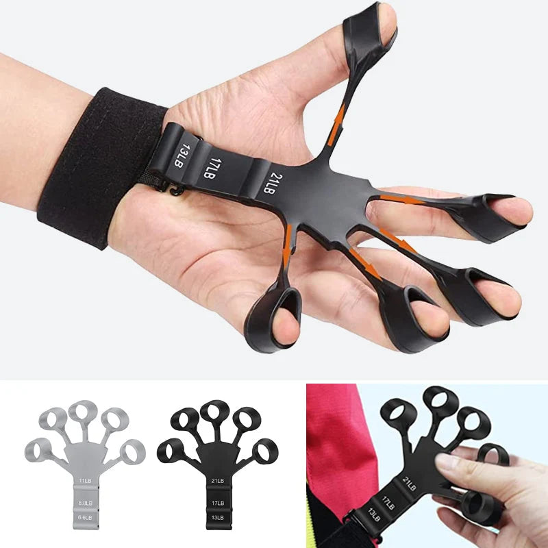Finger Trainer Adjustable Resistance Silicone Wrist Strap