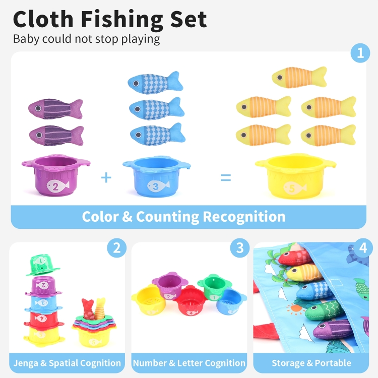 Fishing Game Plush Educational Number & Color