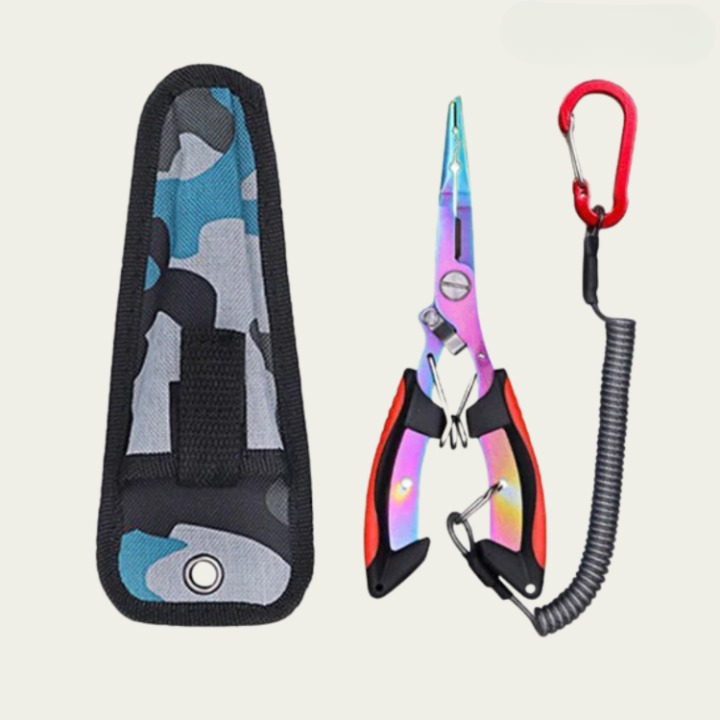 Fishing Pliers Titanium-Coated 3-in-1 Hook Remover & Split-Ring Opener