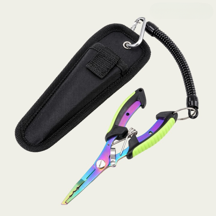 Fishing Pliers Titanium-Coated 3-in-1 Hook Remover & Split-Ring Opener