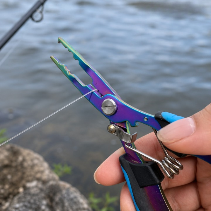 Fishing Pliers Titanium-Coated 3-in-1 Hook Remover & Split-Ring Opener