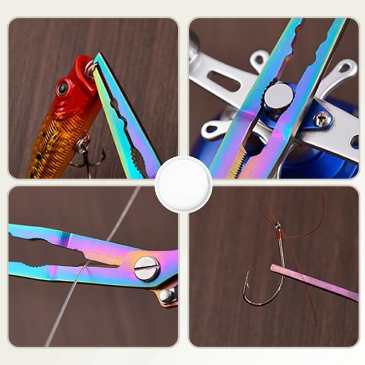 Fishing Pliers Titanium-Coated 3-in-1 Hook Remover & Split-Ring Opener