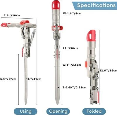 Fishing Rod Holder Automatic Bite Sensor Stainless Steel