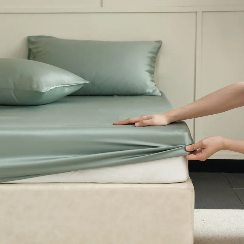 Fitted Sheet Mulberry Silk Temperature-Regulating & Hypoallergenic