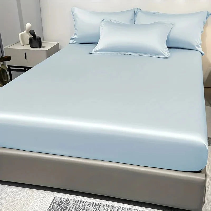 Fitted Sheet Satin Cotton Breathable All-Around Elastic