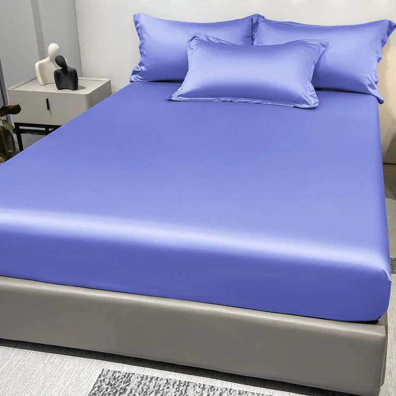 Fitted Sheet Satin Cotton Breathable All-Around Elastic