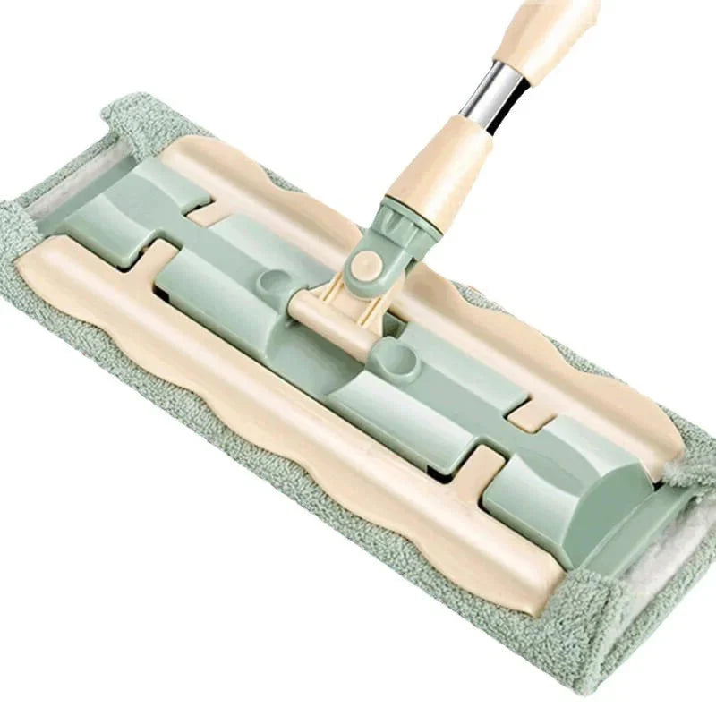 Flat Mop Telescopic Handle Washable Microfiber Wet & Dry